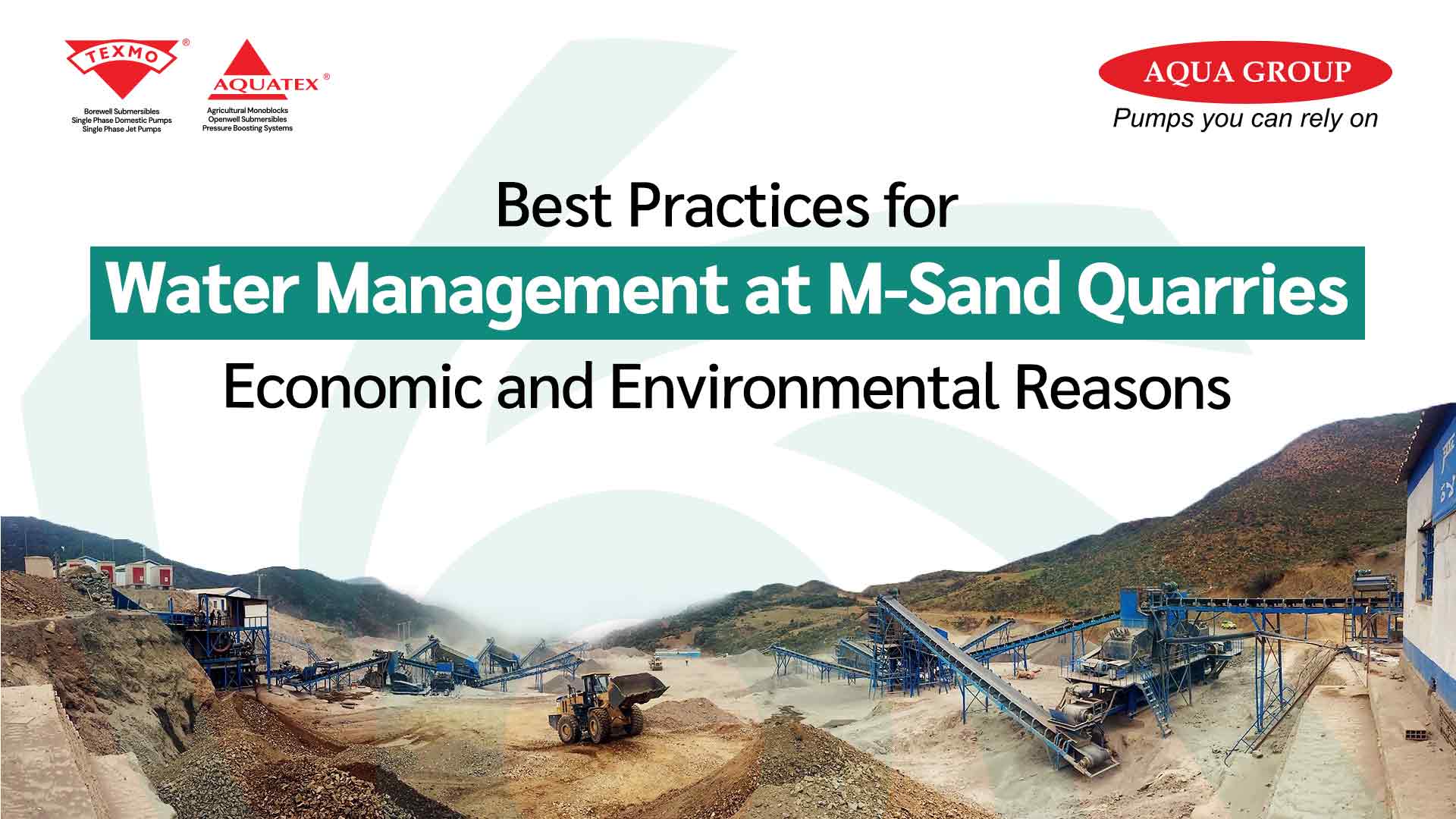 Best Practices for Water Management at M-Sand Quarries: Economic and Environmental Reasons